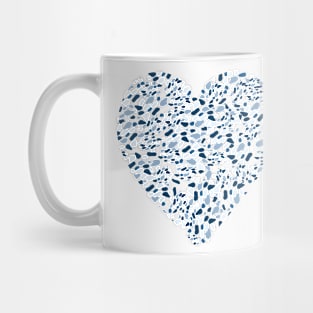 Abstract mosaic terrazzo heart Mug